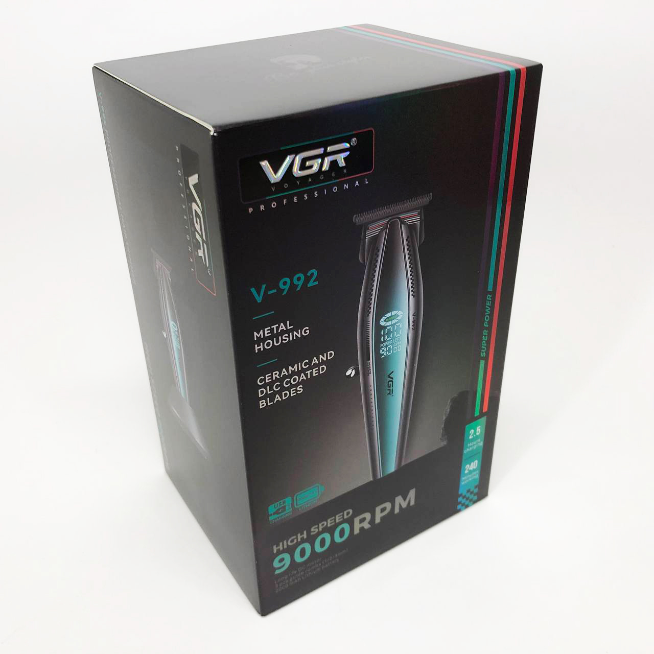 Машинка для стрижки VGR V-992 — 9000 об/хв, до 240 хв роботи — изображение 8