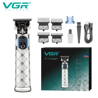 Тример VGR V-942 — LED-дисплей, DLC-лезвія, до 4 годин роботи