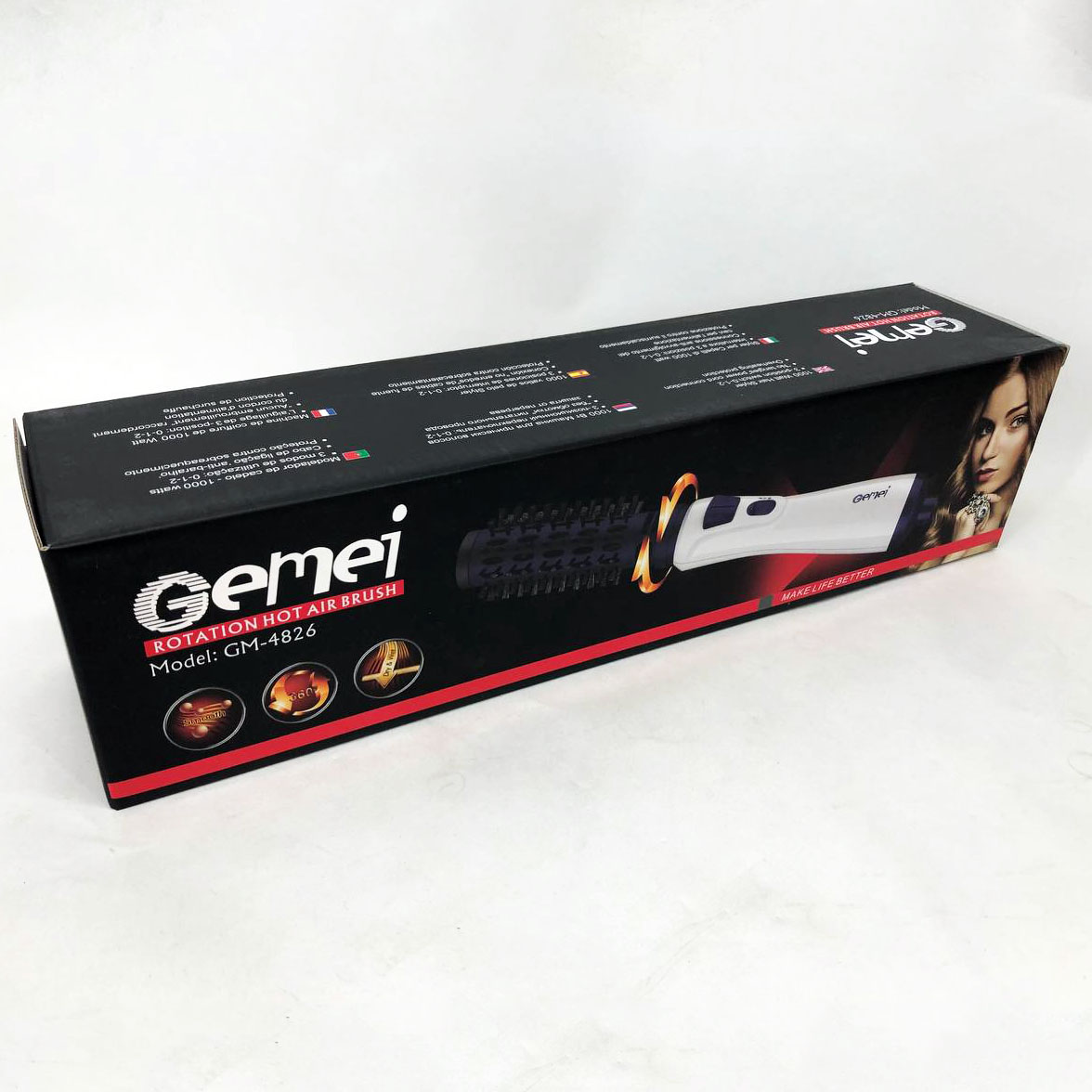 Фен-щітка Gemei GM-4826 — об'ємна укладка і дбайлива сушка — изображение 4