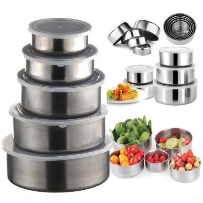 Набір контейнерів харчових Unique UN-1515 5 шт з нержавіючої сталі