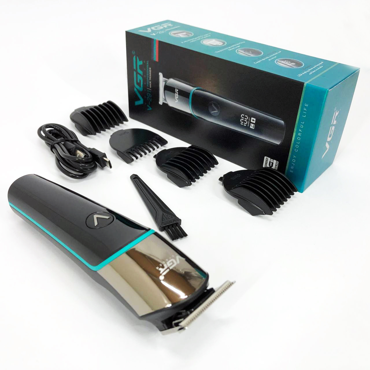 Машинка для стрижки VGR V-291 — професійний T‑триммер з USB-зарядкою — изображение 23