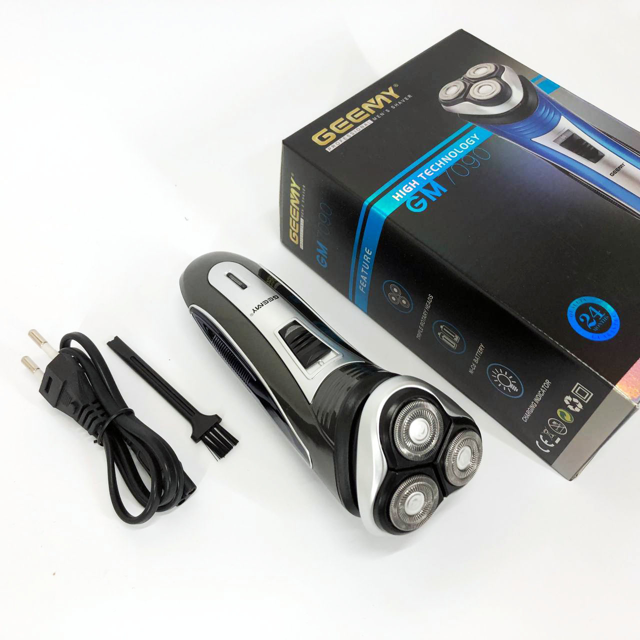 Електробритва GEEMY GM-7090 3 в 1 тример, бездротова електробритва, Тример для вусів. Колір: синій — изображение 2