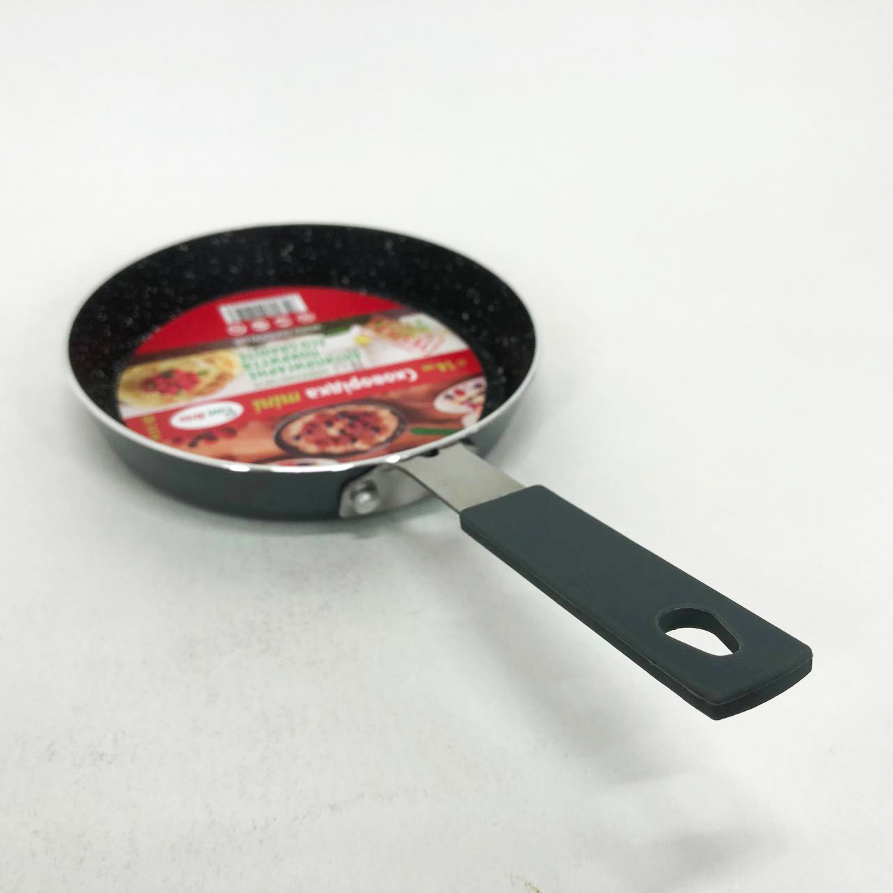 Антипригарна сковорода Con Brio CB-1414, 14см, Міні, Eco Granite, сковорода для дому. Колір: сірий — изображение 6
