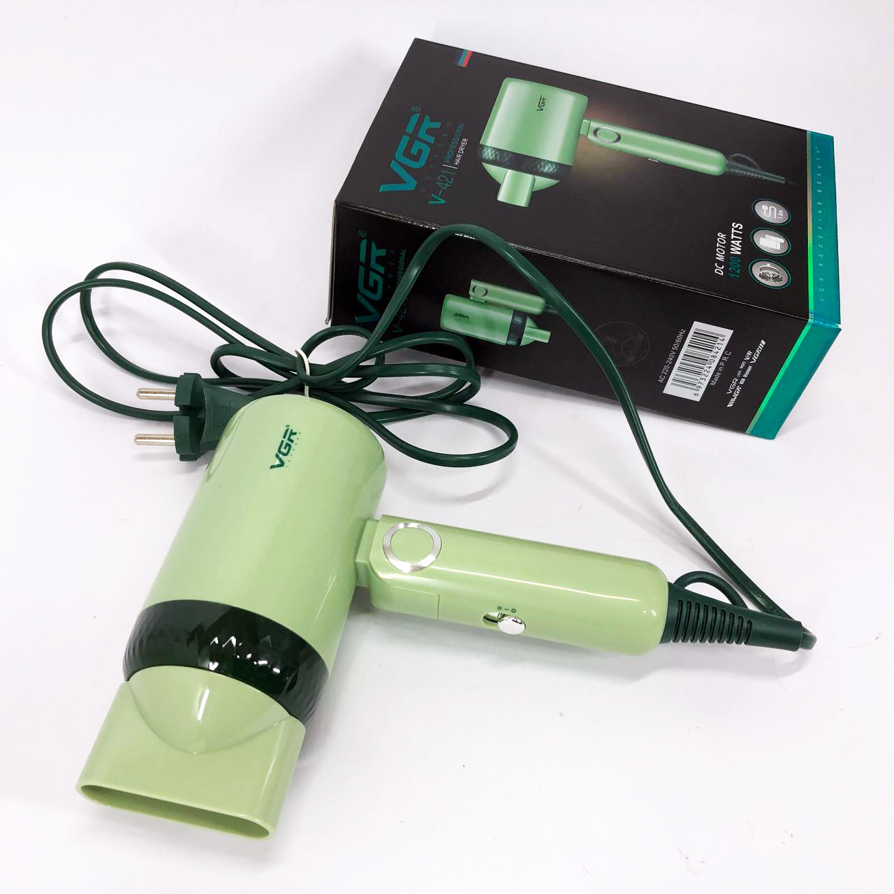 Дорожній складний фен VGR V-421 1200 Вт — компактний і потужний — изображение 4