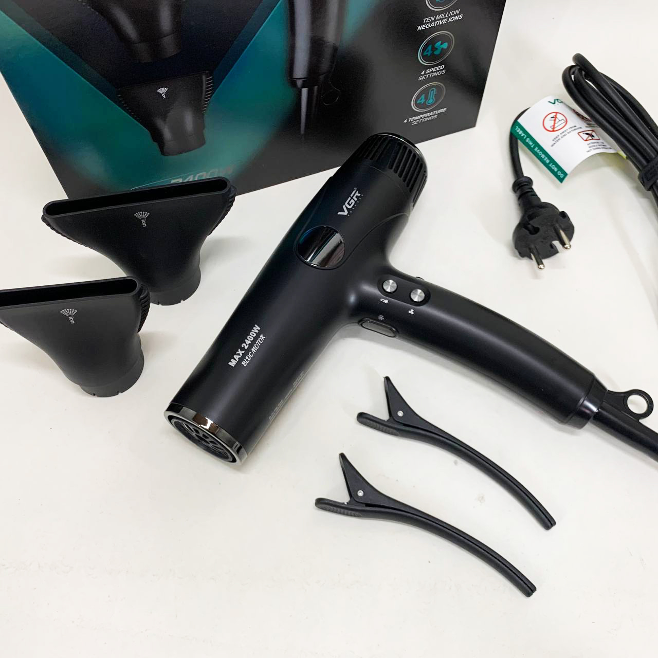 Фен VGR V-469 2400Вт — BLDC 110000 об/хв, 4 режими — изображение 11