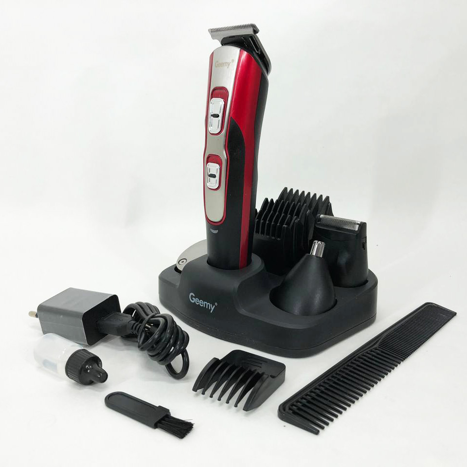 Машинка для стрижки GEMEI GM-592 10в1 — окантовочна, акумуляторна