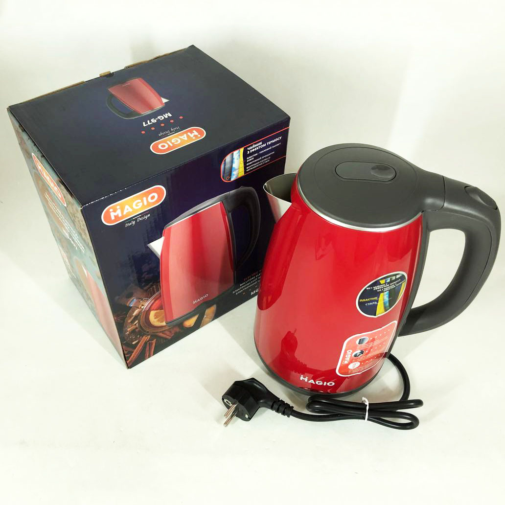 Електрочайник Magio MG-977, 1.7л, гарний електричний чайник, стильний електричний чайник — изображение 9