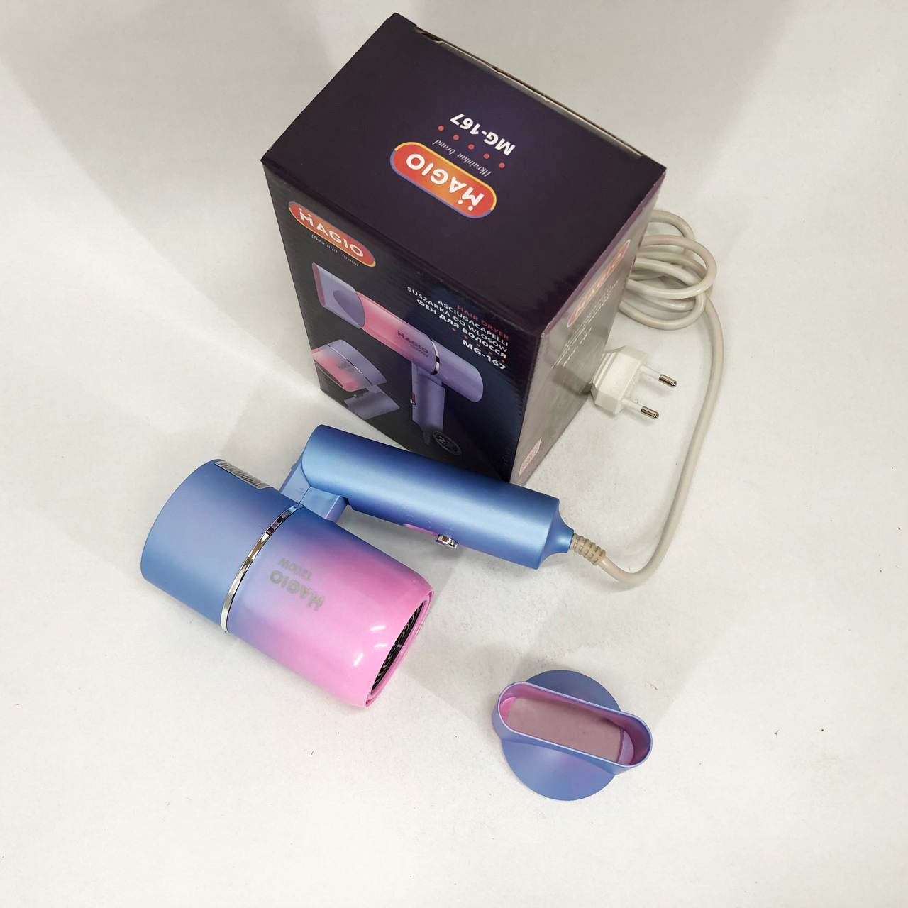 Фен MAGIO MG-167 — компактний складний фен для подорожей — изображение 2