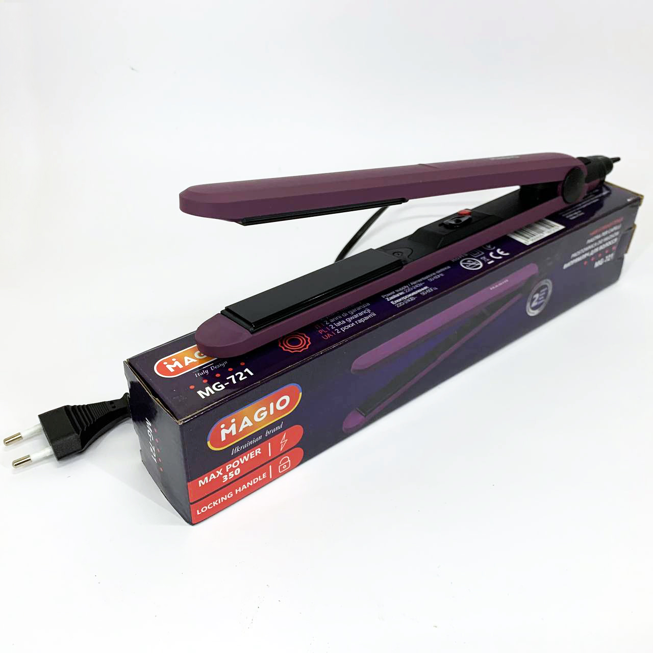 Випрямляч волосся MAGIO MG-721 — двошарова кераміка, швидке нагрівання — изображение 6