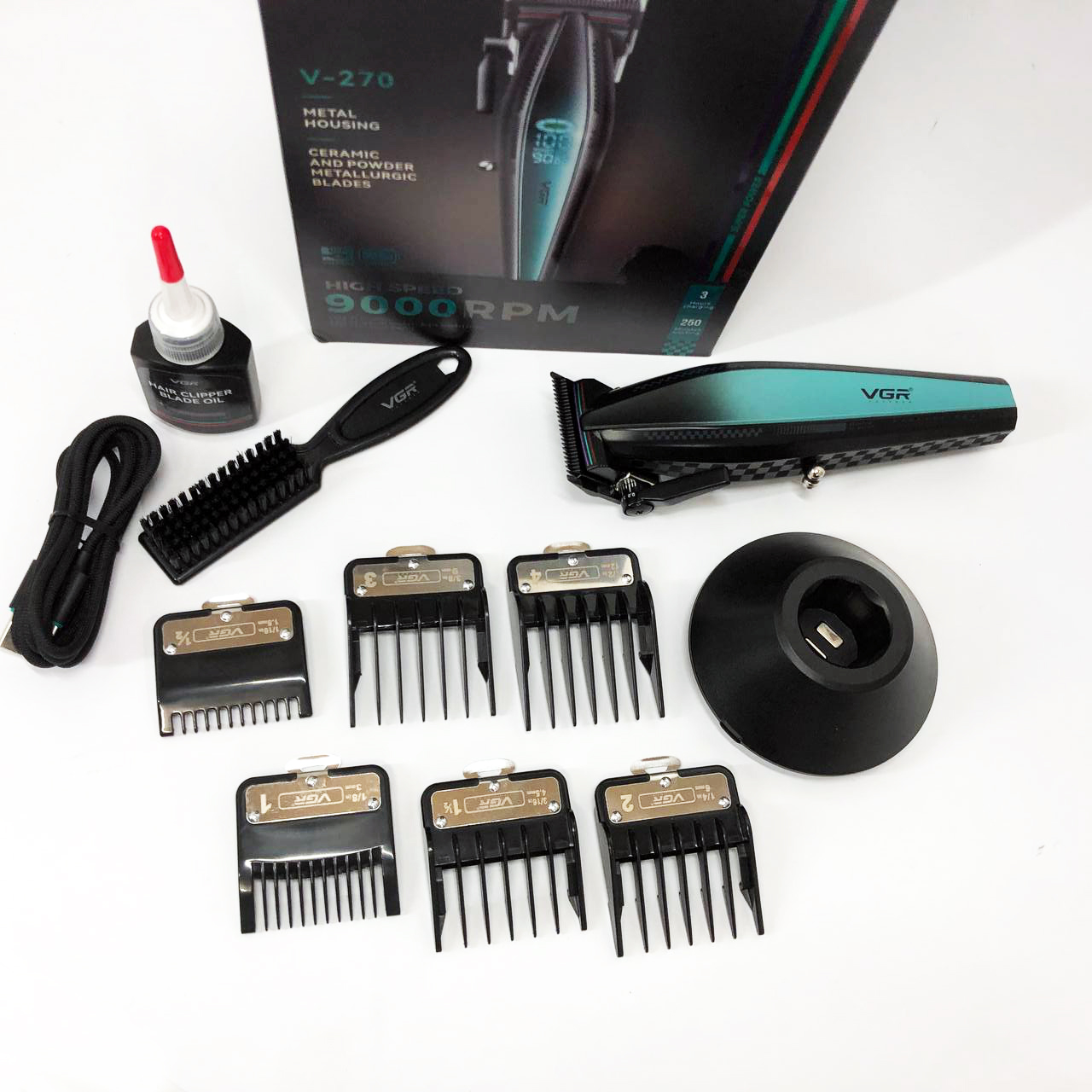 Машинка для стрижки VGR V-270 — до 250 хв автономії, DLC-лезвія — изображение 6