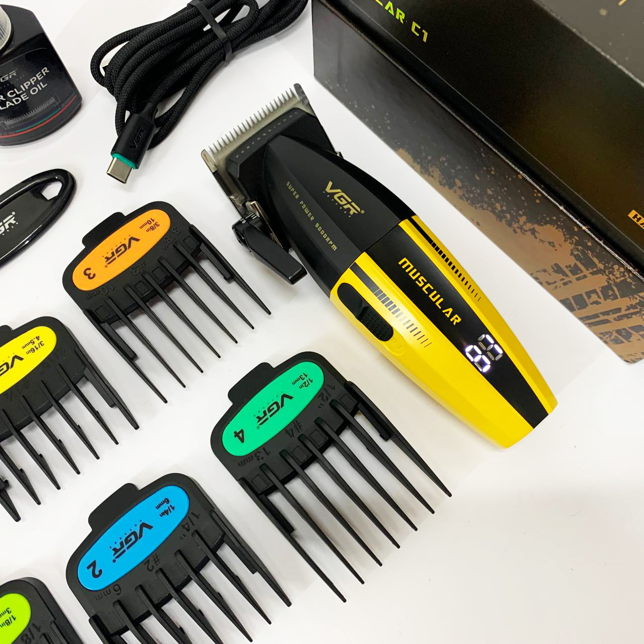 Машинка для стрижки VGR V-285 — акумуляторна, 9000 об/хв, до 150 хв роботи — изображение 2