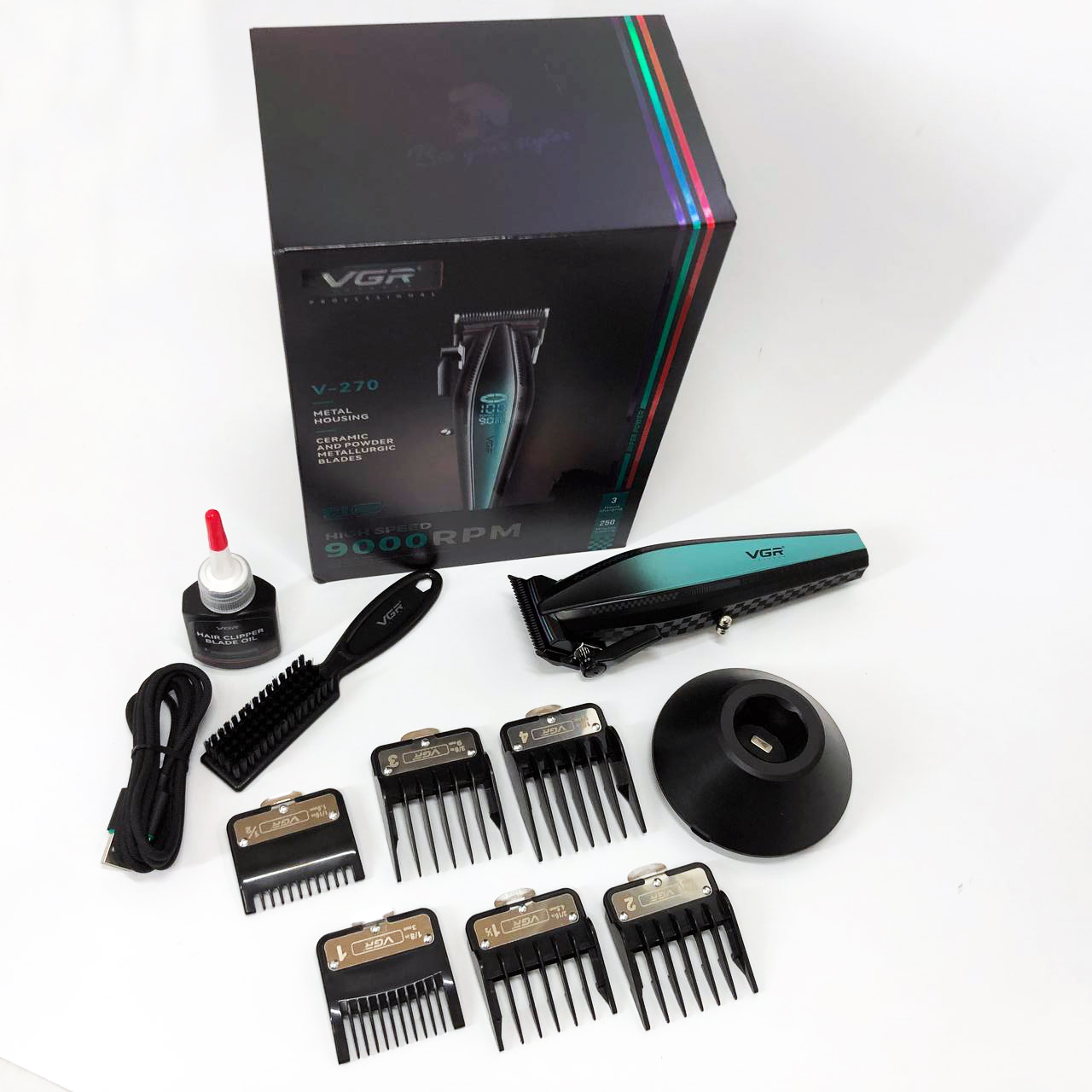 Машинка для стрижки VGR V-270 — до 250 хв автономії, DLC-лезвія — изображение 7