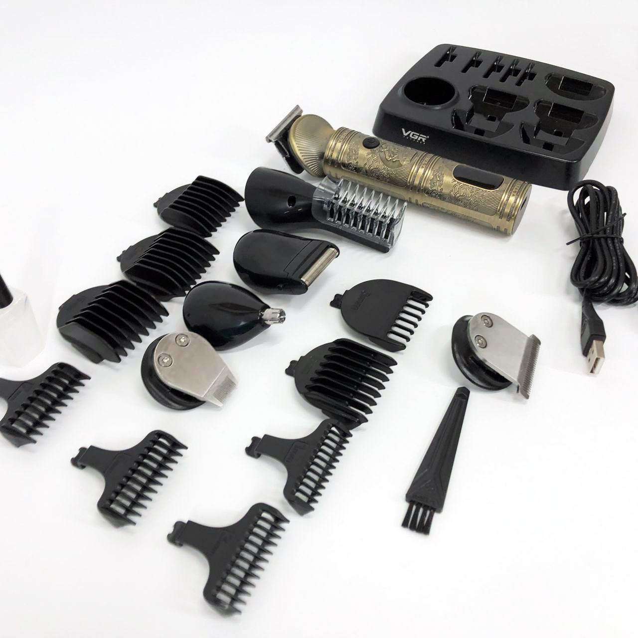 Машинка для стрижки VGR V-106 (6 в 1) — 180 хв роботи, цифровий індикатор — изображение 14
