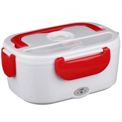 Ланч бокс електричний з підігрівом Lunch Heater 220V Pro, контейнер для їжі з відсіками Red