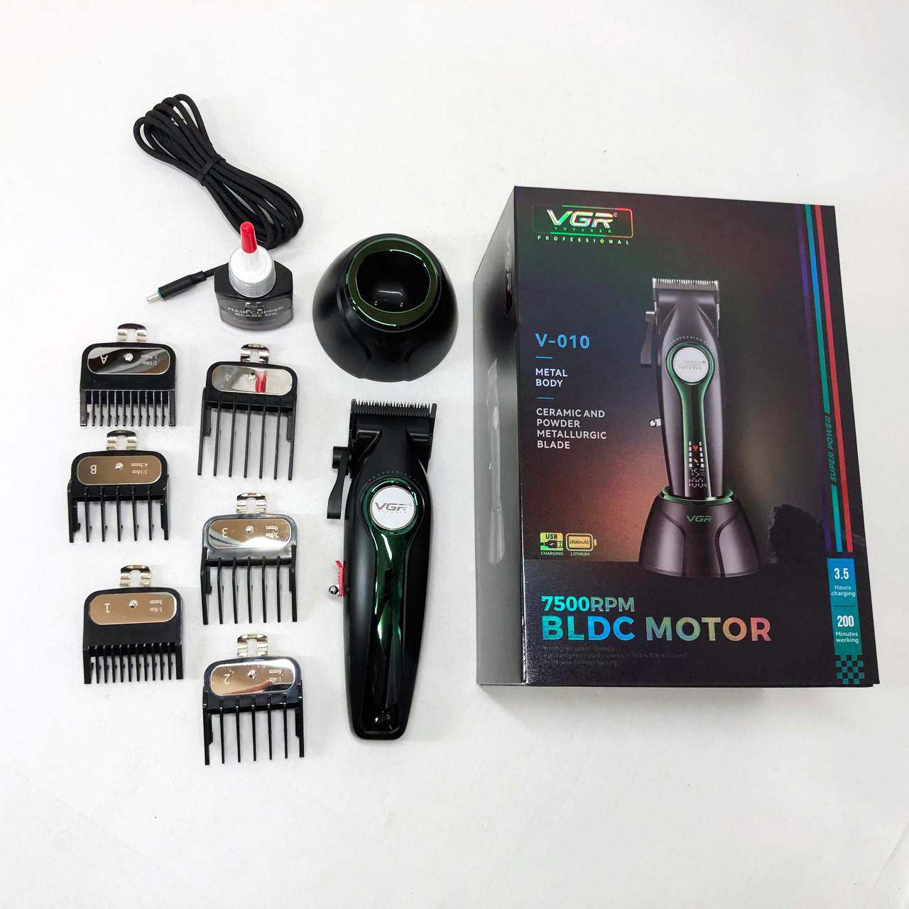 Машинка для стрижки VGR V-010 Professional Metal — до 250 хв автономної роботи — изображение 10