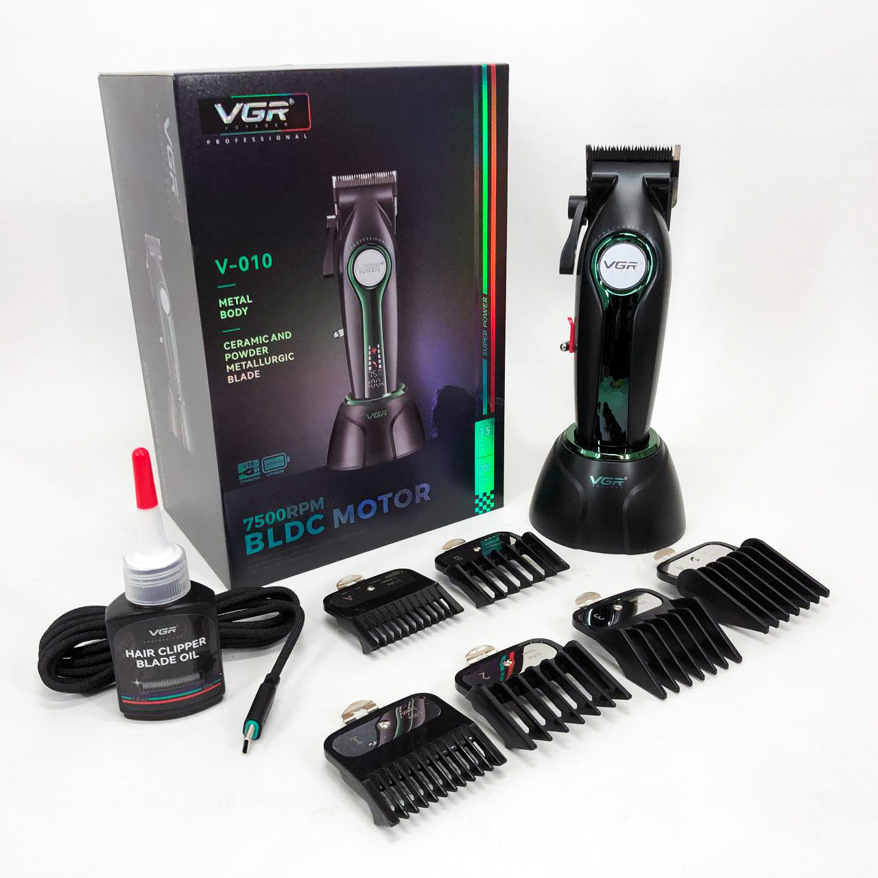 Машинка для стрижки VGR V-010 Professional Metal — до 250 хв автономної роботи — изображение 4