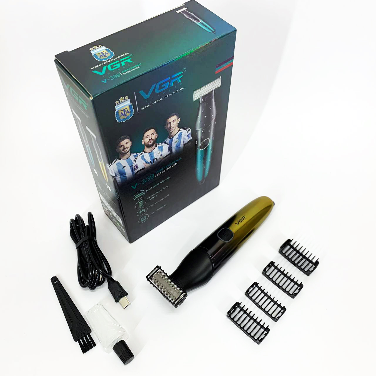 Бритва-триммер для стрижки бороди та вусів VGR V-339 GOLD — изображение 14