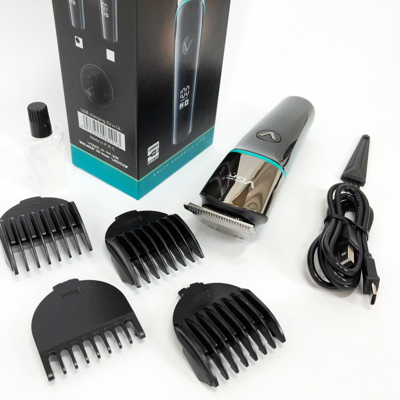 Машинка для стрижки VGR V-291 — професійний T‑триммер з USB-зарядкою — изображение 13