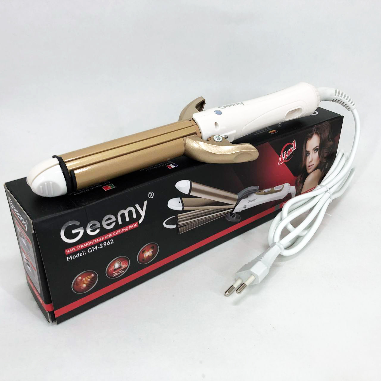 Випрямляч 4в1 GEMEI GM-2962 — плойка/гофре/200°C — изображение 6