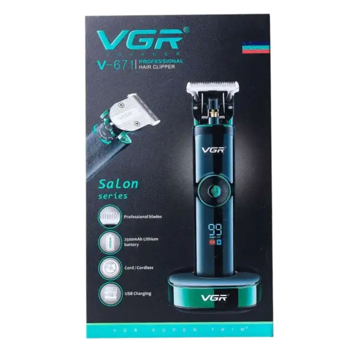 Машинка для стрижки VGR V-671 професійна з насадками — изображение 9