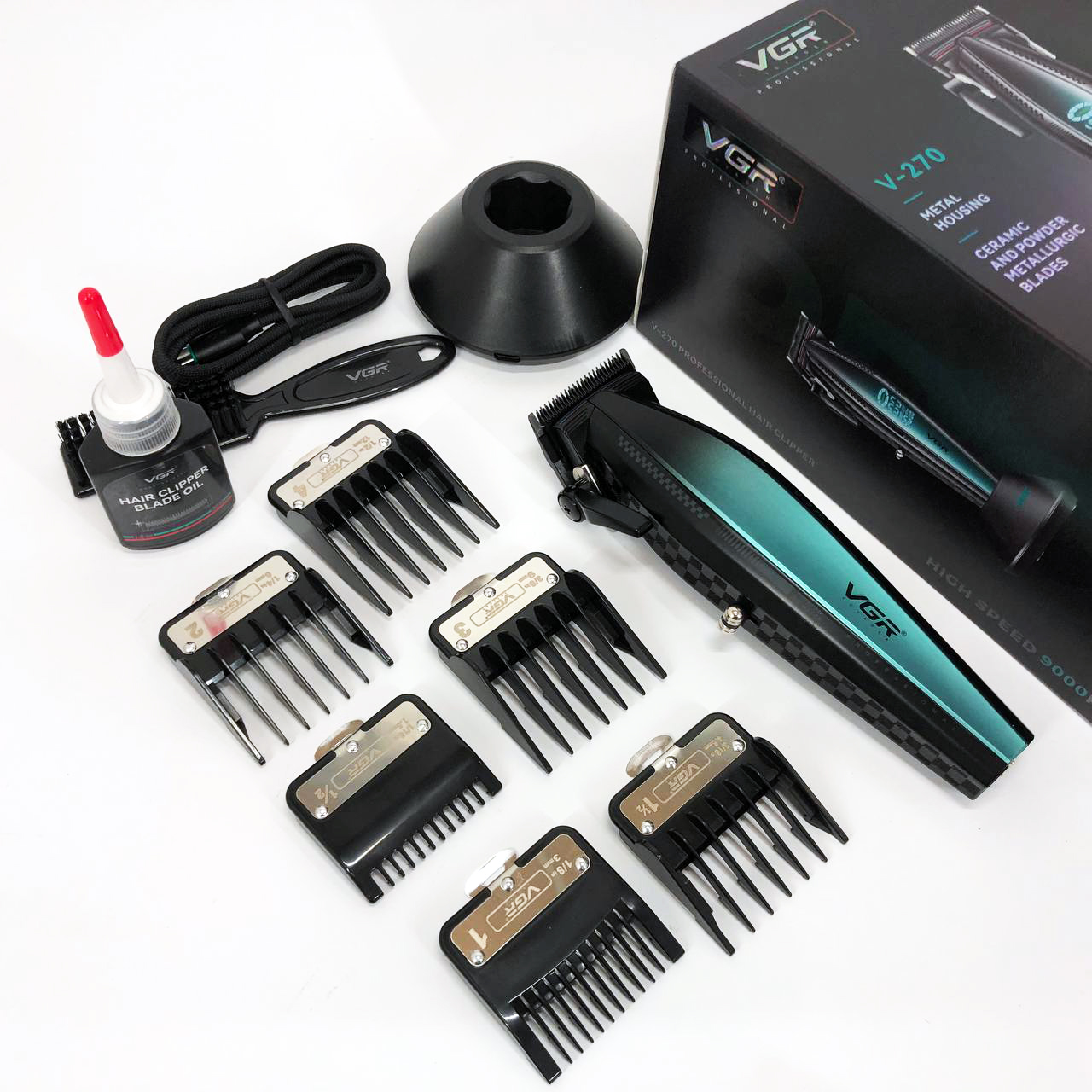 Машинка для стрижки VGR V-270 — до 250 хв автономії, DLC-лезвія — изображение 12