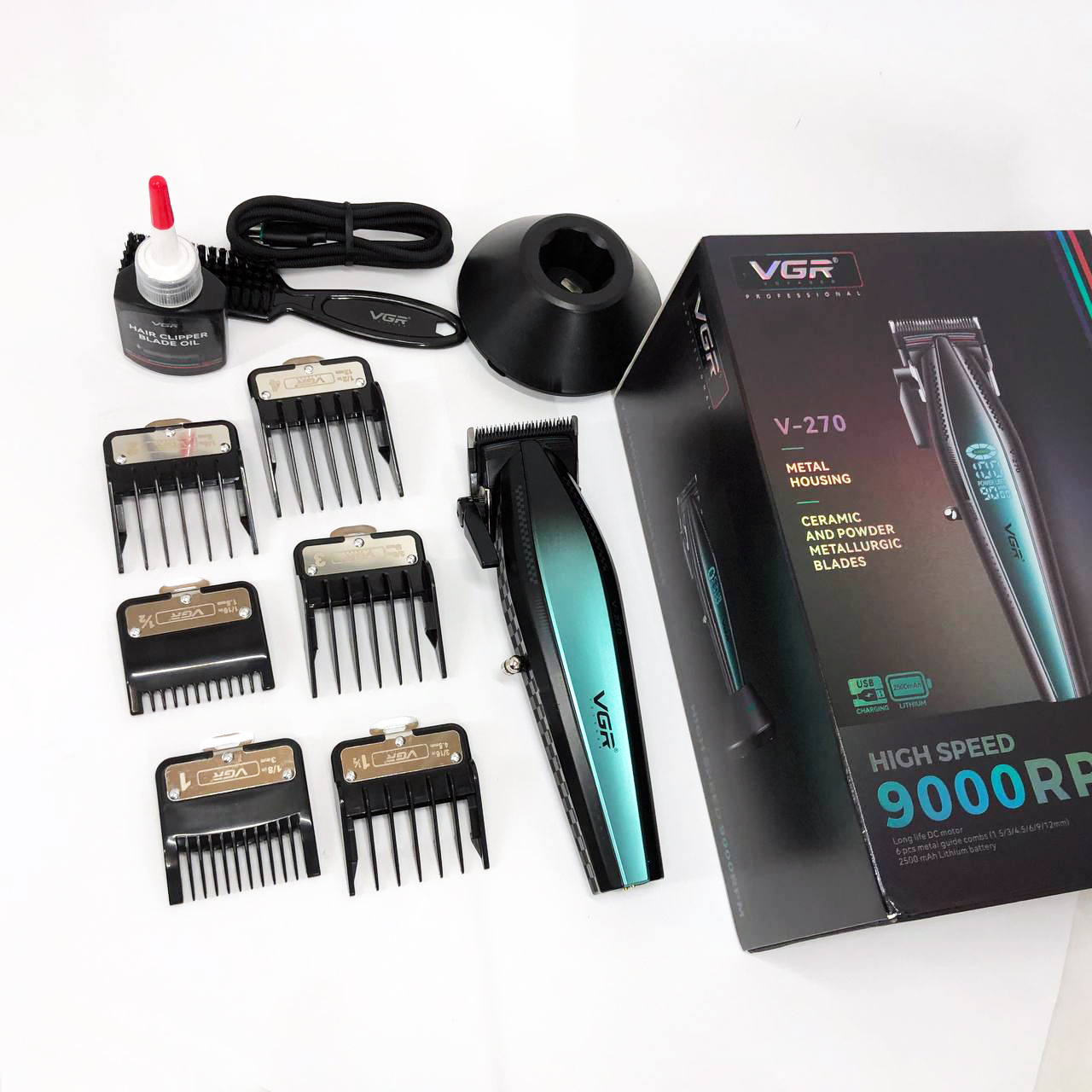 Машинка для стрижки VGR V-270 — до 250 хв автономії, DLC-лезвія — изображение 14