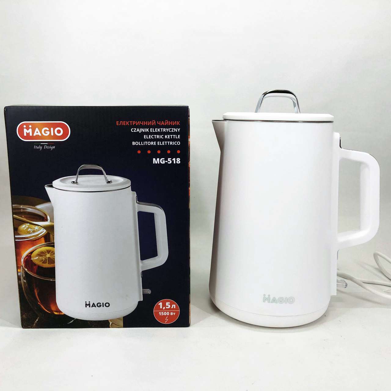 Електрочайник-термос MAGIO MG-518, 1,5 л, 1500Вт — изображение 7