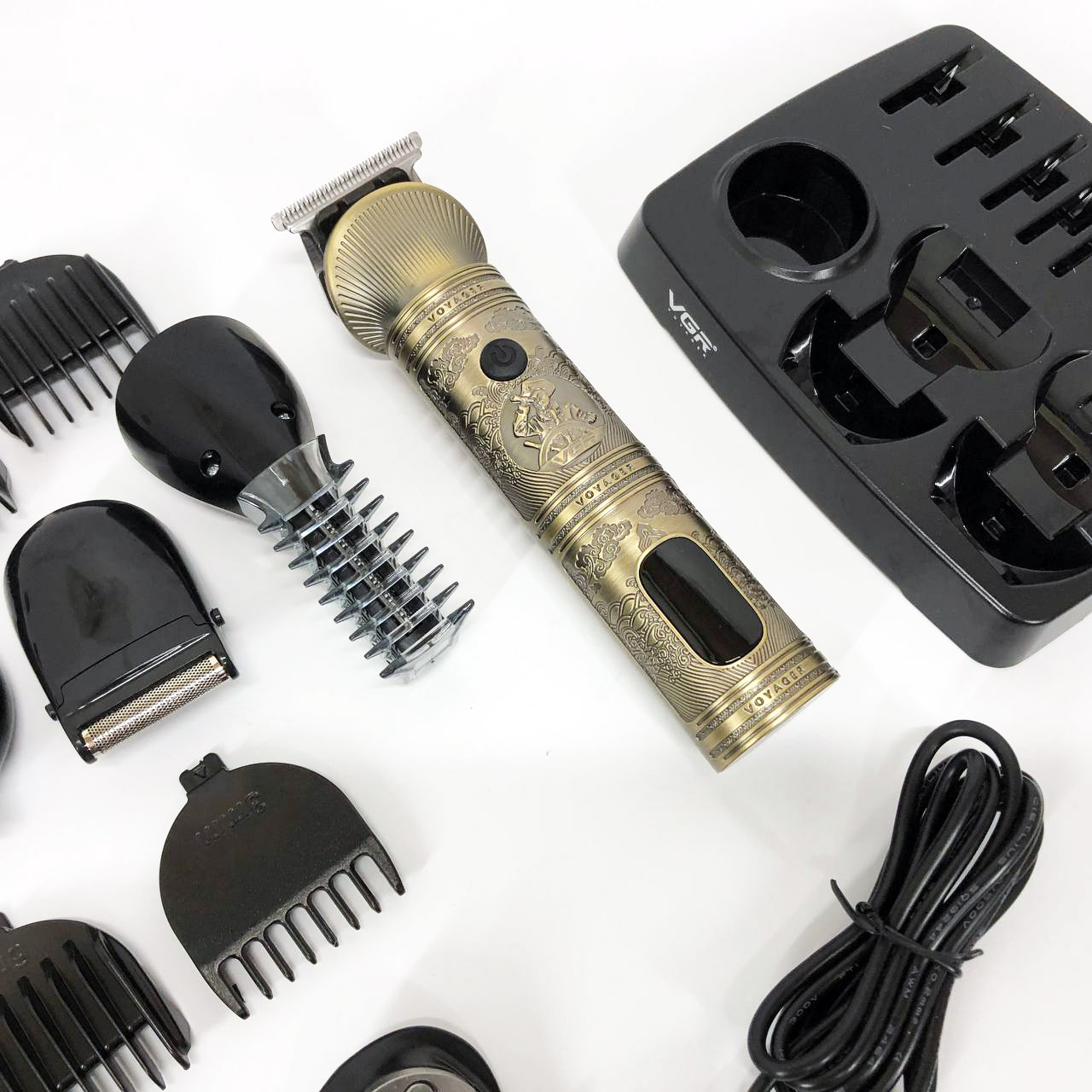 Машинка для стрижки VGR V-106 (6 в 1) — 180 хв роботи, цифровий індикатор — изображение 12
