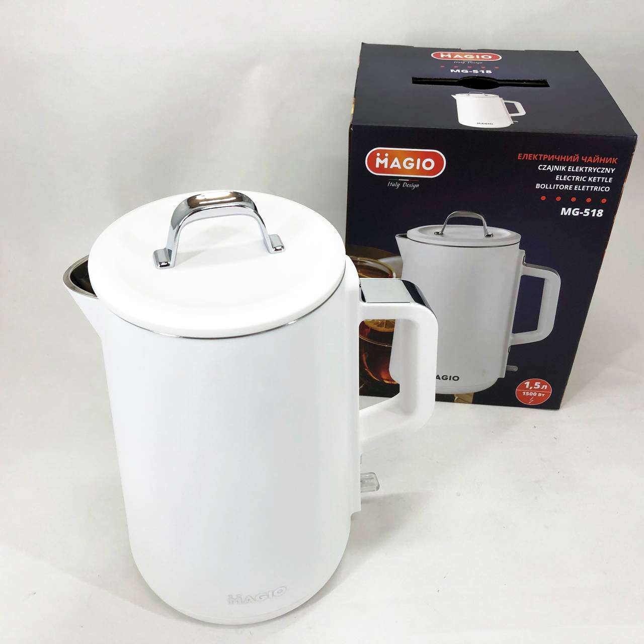 Електрочайник-термос MAGIO MG-518, 1,5 л, 1500Вт — изображение 9