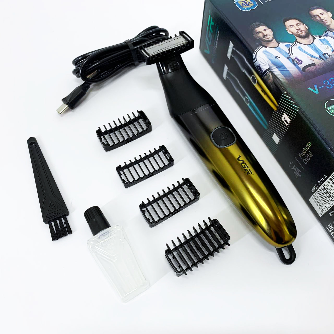 Бритва-триммер для стрижки бороди та вусів VGR V-339 GOLD — изображение 12
