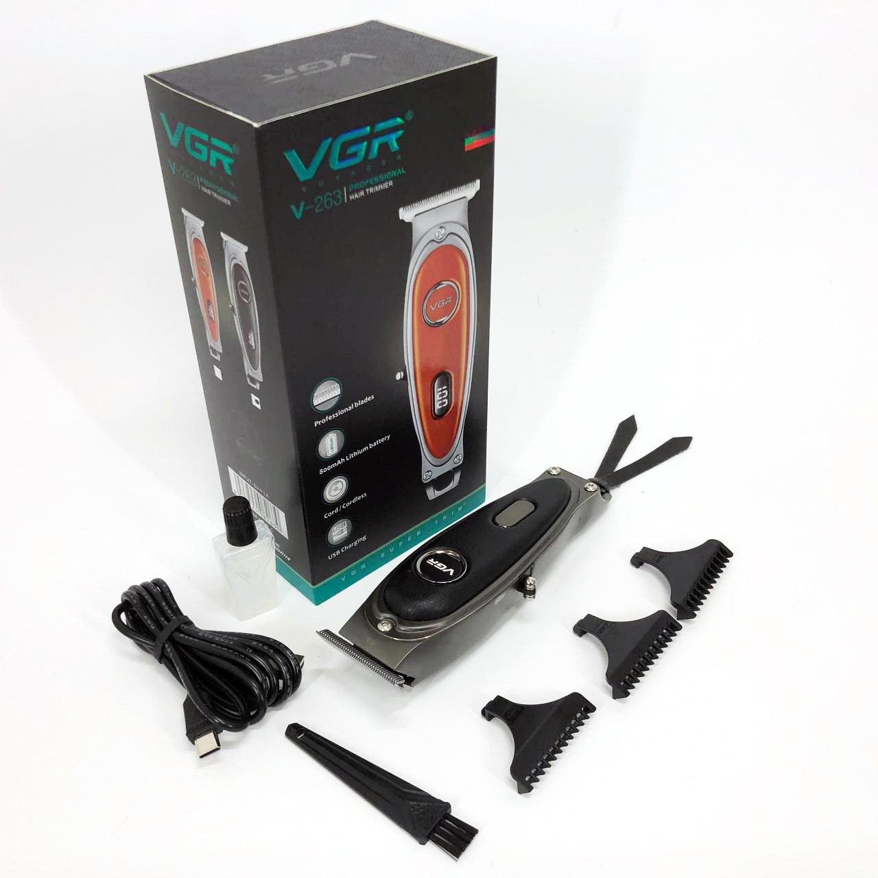 Тример VGR V-263 Чорний — DLC леза, 150 хв автономної роботи — изображение 4