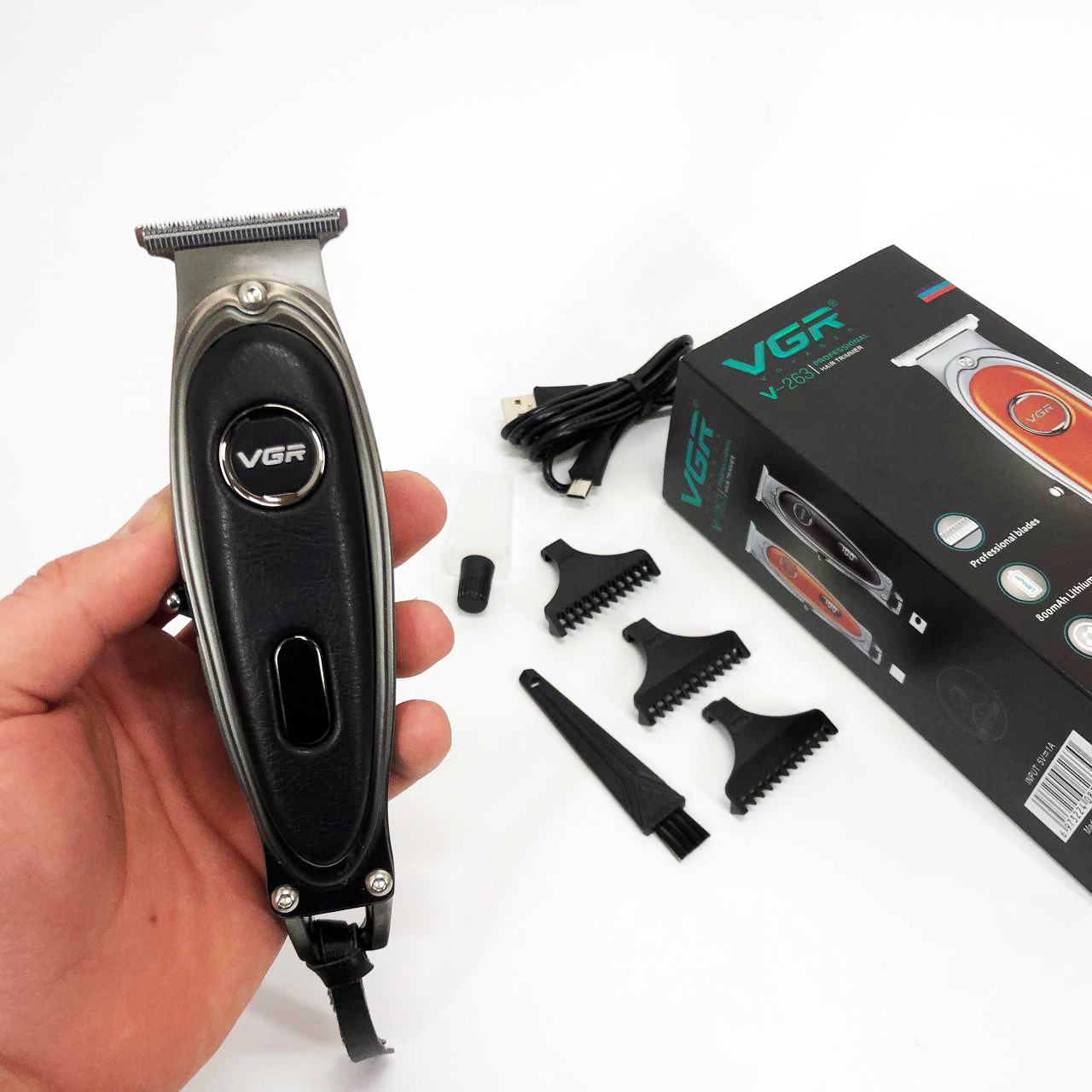 Тример VGR V-263 Чорний — DLC леза, 150 хв автономної роботи — изображение 2