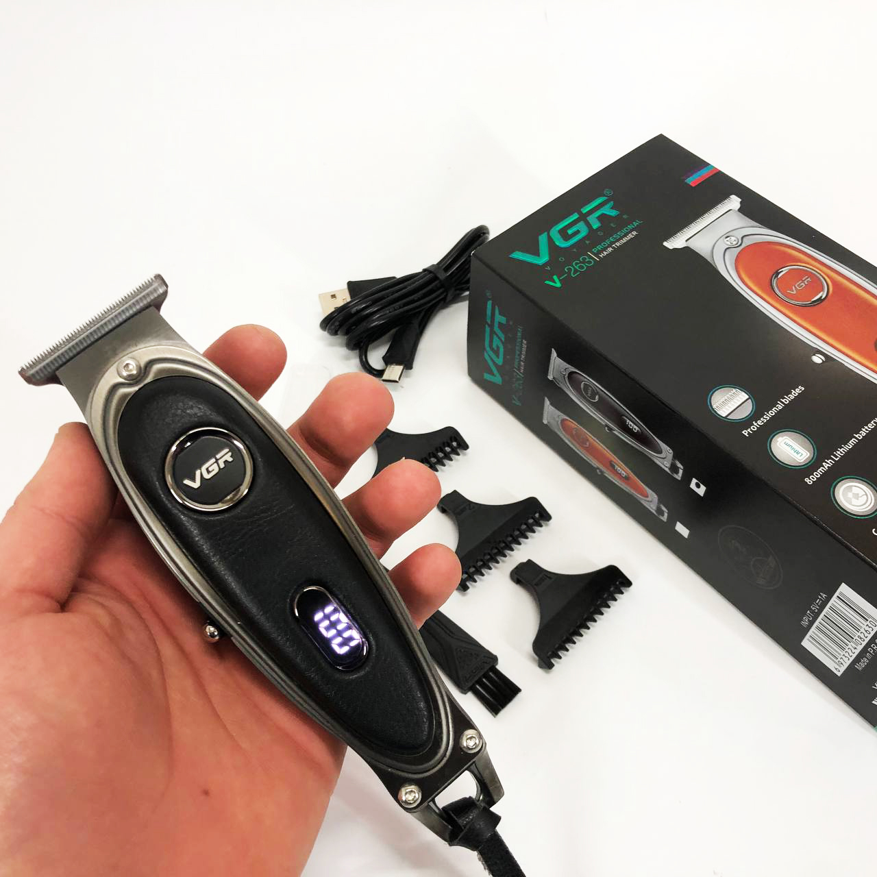 Тример VGR V-263 Чорний — DLC леза, 150 хв автономної роботи — изображение 16