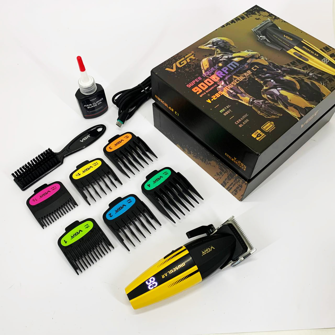 Машинка для стрижки VGR V-285 — акумуляторна, 9000 об/хв, до 150 хв роботи — изображение 5