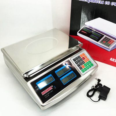 Торгові електронні ваги Matarix MX-413 — до 50 кг, нерж. сталь