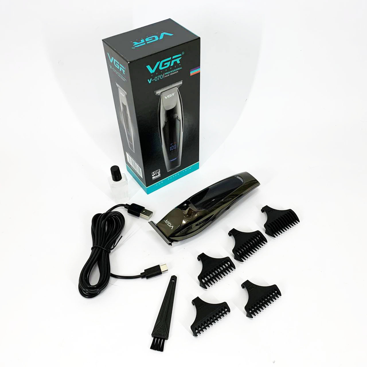 Машинка для стрижки VGR V-070 — акумуляторна з USB і LED-індикатором — изображение 7