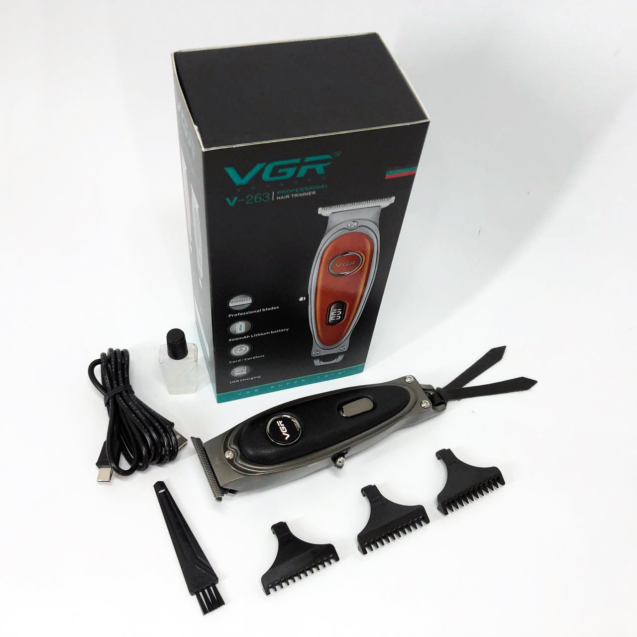 Тример VGR V-263 Чорний — DLC леза, 150 хв автономної роботи — изображение 7