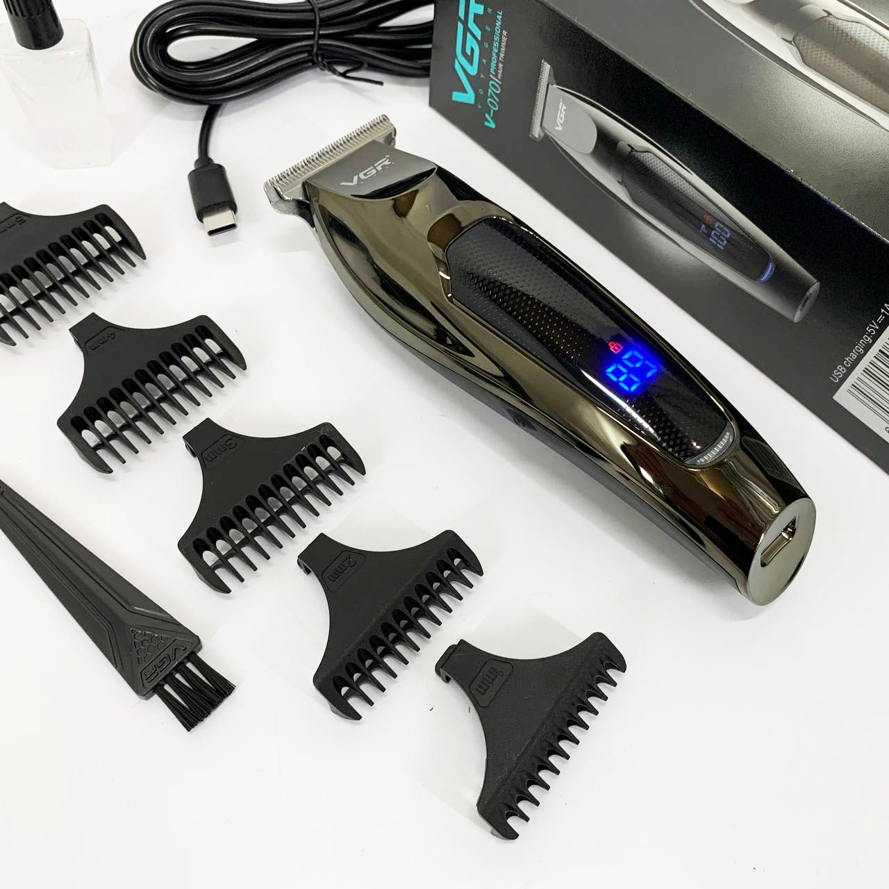 Машинка для стрижки VGR V-070 — акумуляторна з USB і LED-індикатором — изображение 2