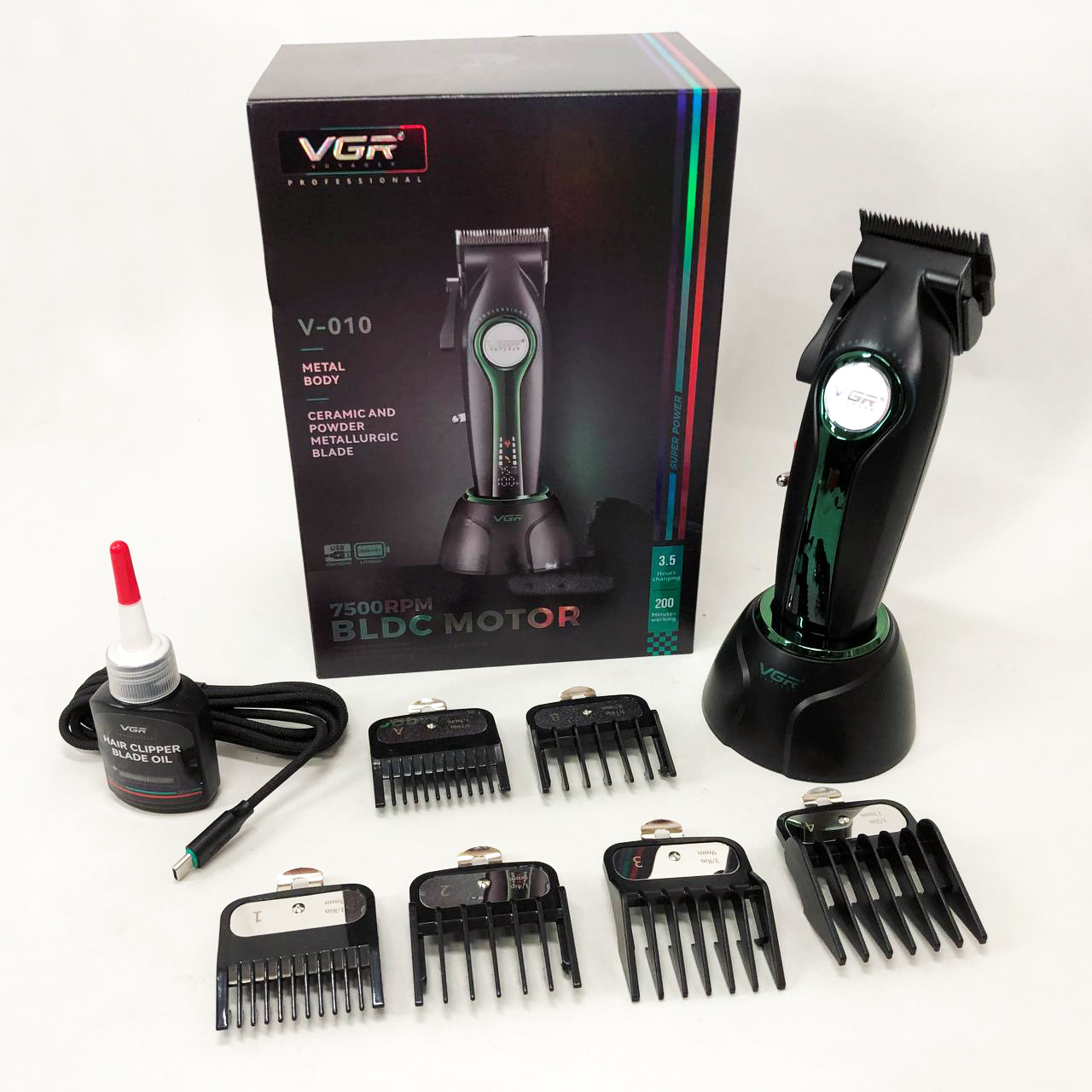 Машинка для стрижки VGR V-010 Professional Metal — до 250 хв автономної роботи — изображение 6