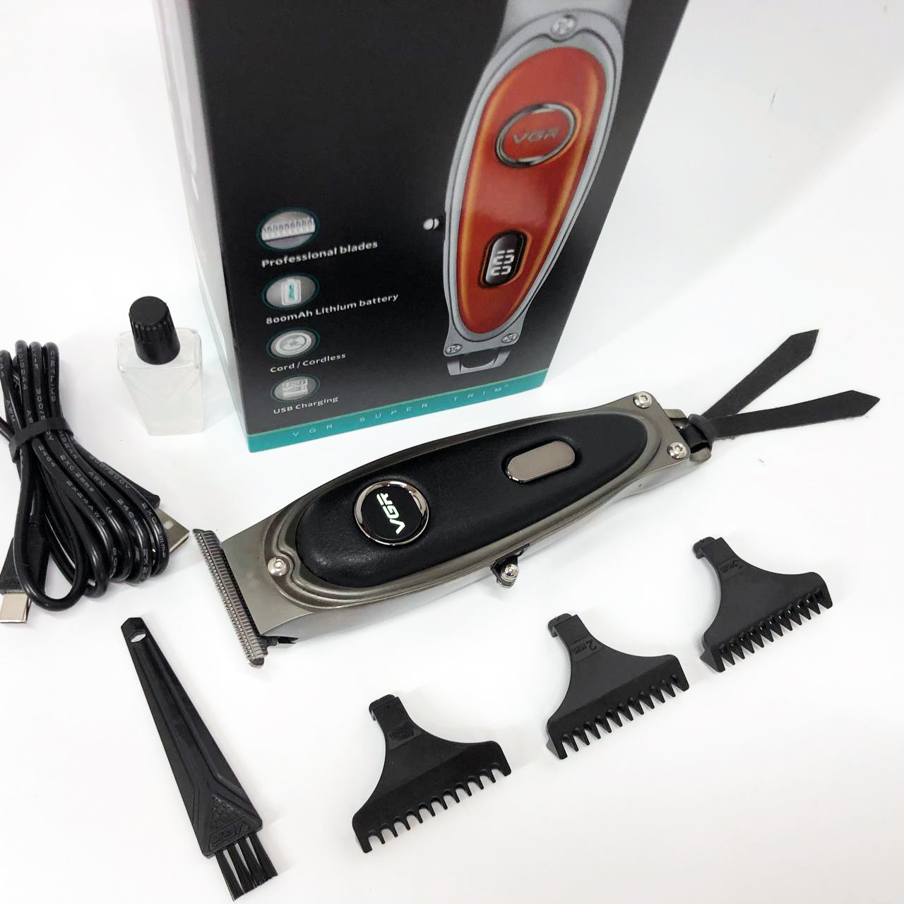 Тример VGR V-263 Чорний — DLC леза, 150 хв автономної роботи — изображение 8