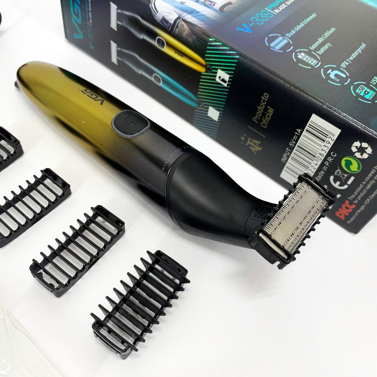Бритва-триммер для стрижки бороди та вусів VGR V-339 GOLD — изображение 7