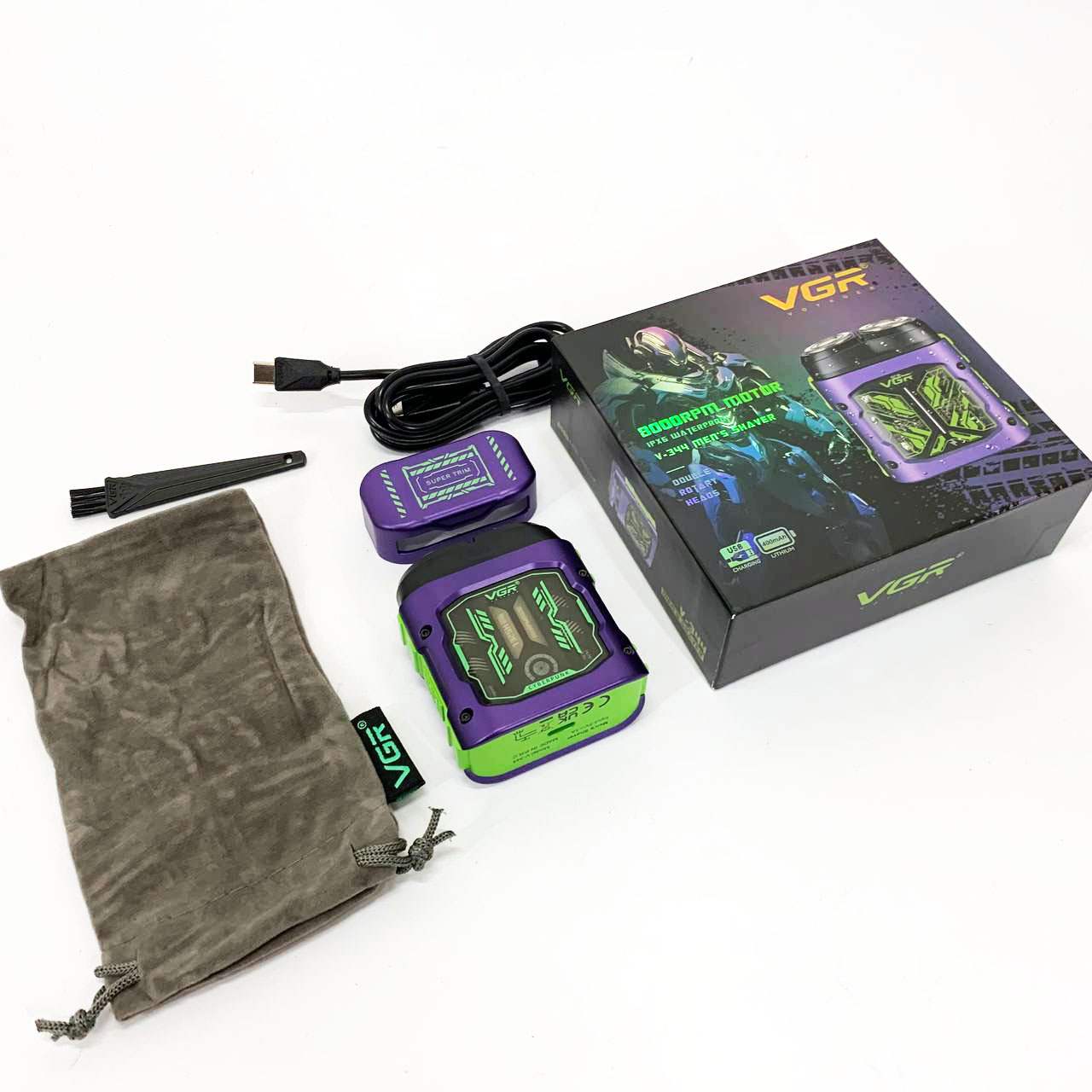 Електробритва VGR V-344. Колір: фіолетовий — изображение 9