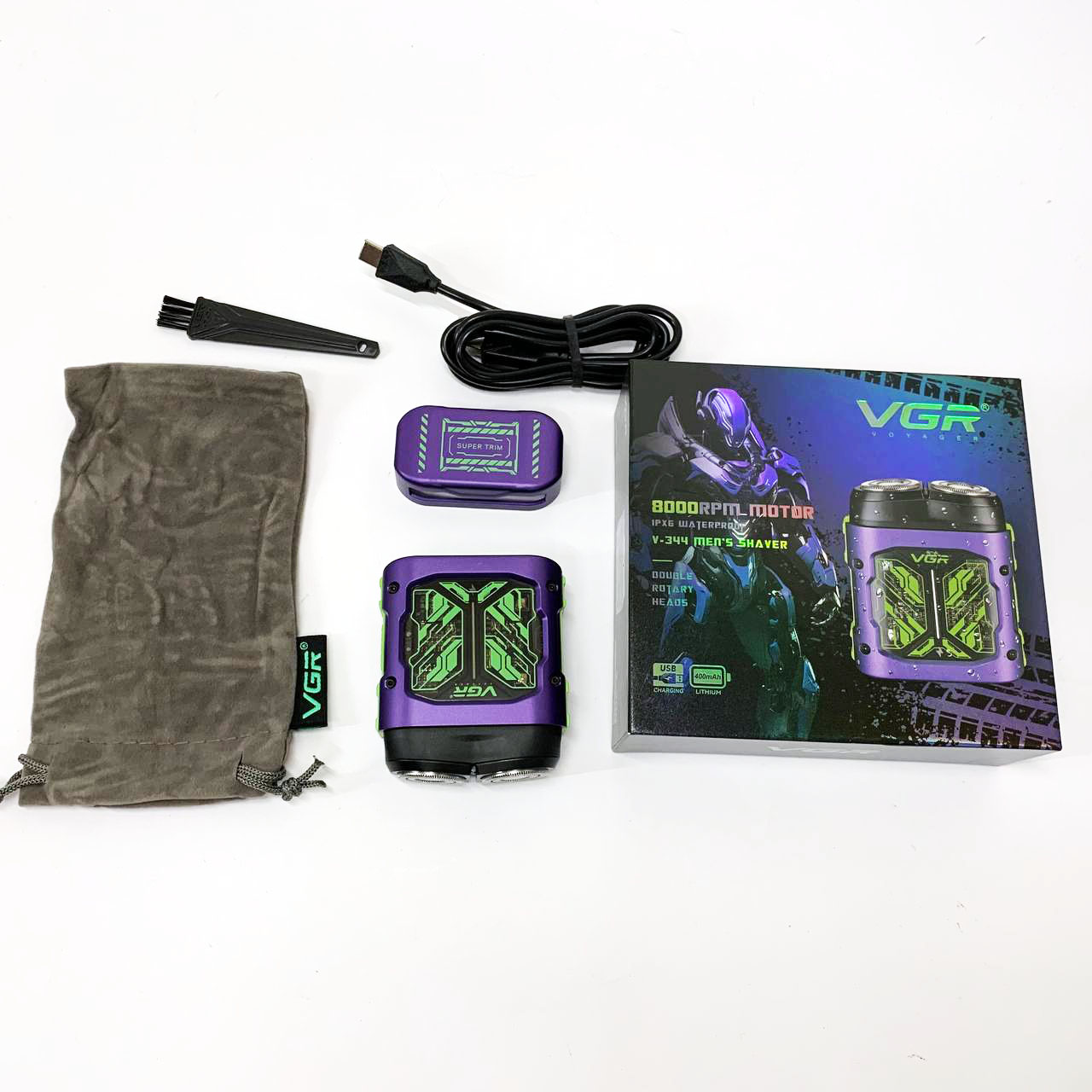 Електробритва VGR V-344. Колір: фіолетовий — изображение 5