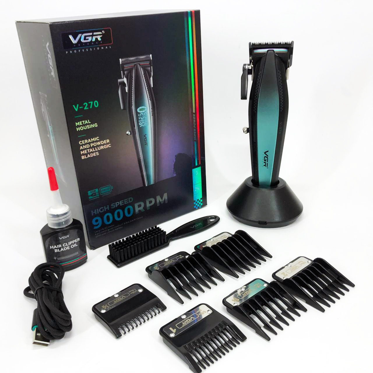Машинка для стрижки VGR V-270 — до 250 хв автономії, DLC-лезвія — изображение 9