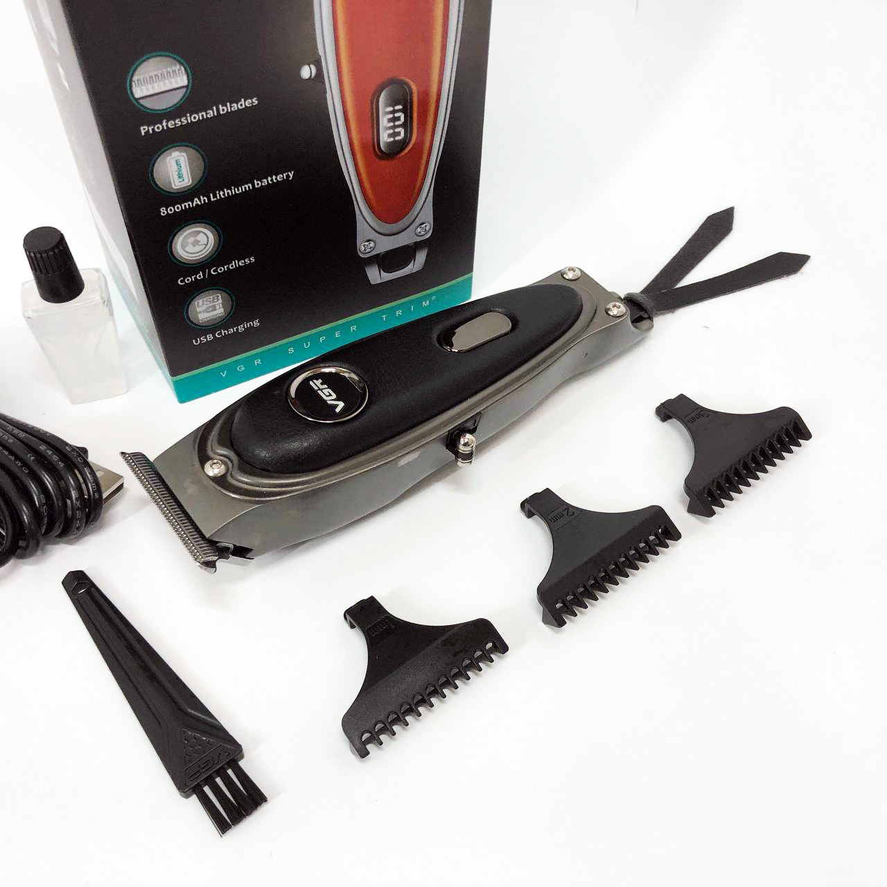 Тример VGR V-263 Чорний — DLC леза, 150 хв автономної роботи — изображение 6