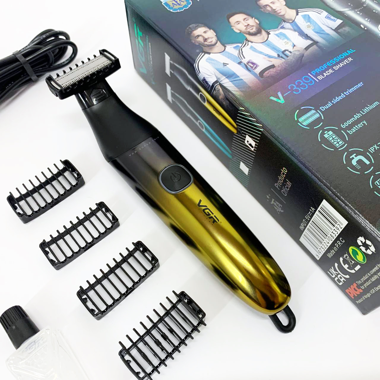 Бритва-триммер для стрижки бороди та вусів VGR V-339 GOLD — изображение 8