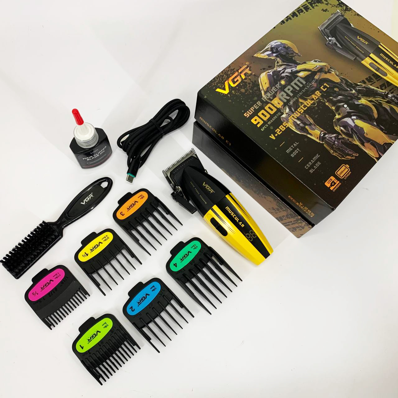 Машинка для стрижки VGR V-285 — акумуляторна, 9000 об/хв, до 150 хв роботи — изображение 13