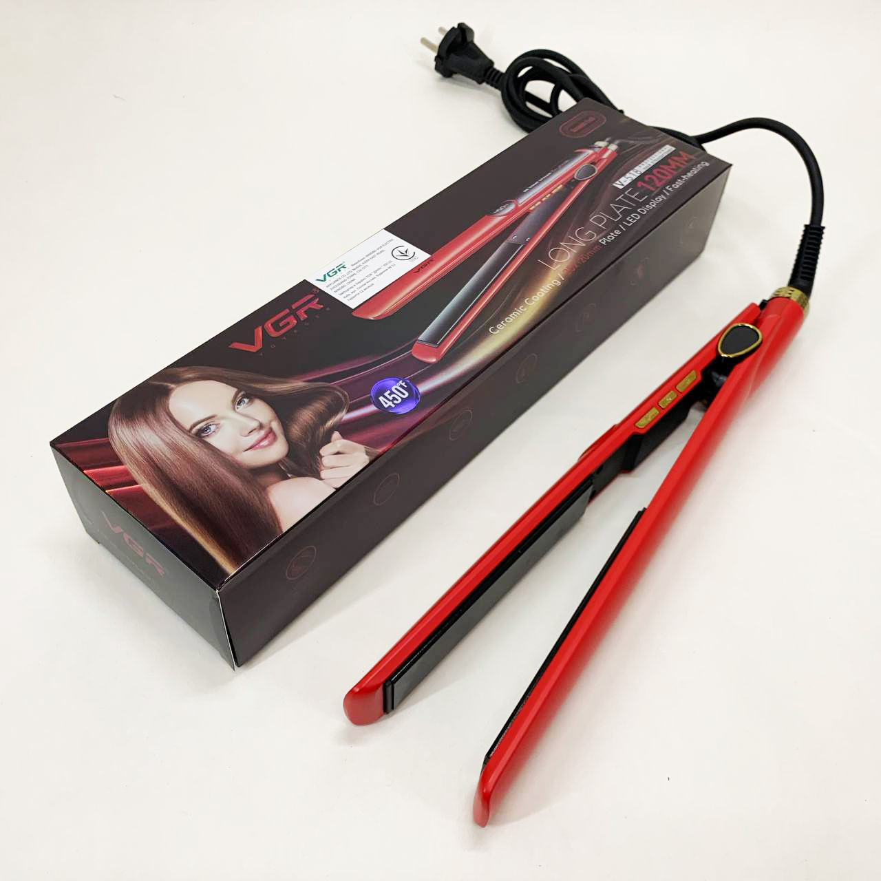 Випрямляч VGR V-518 RED — керамічні пластини, нагрів до 230°C — изображение 8