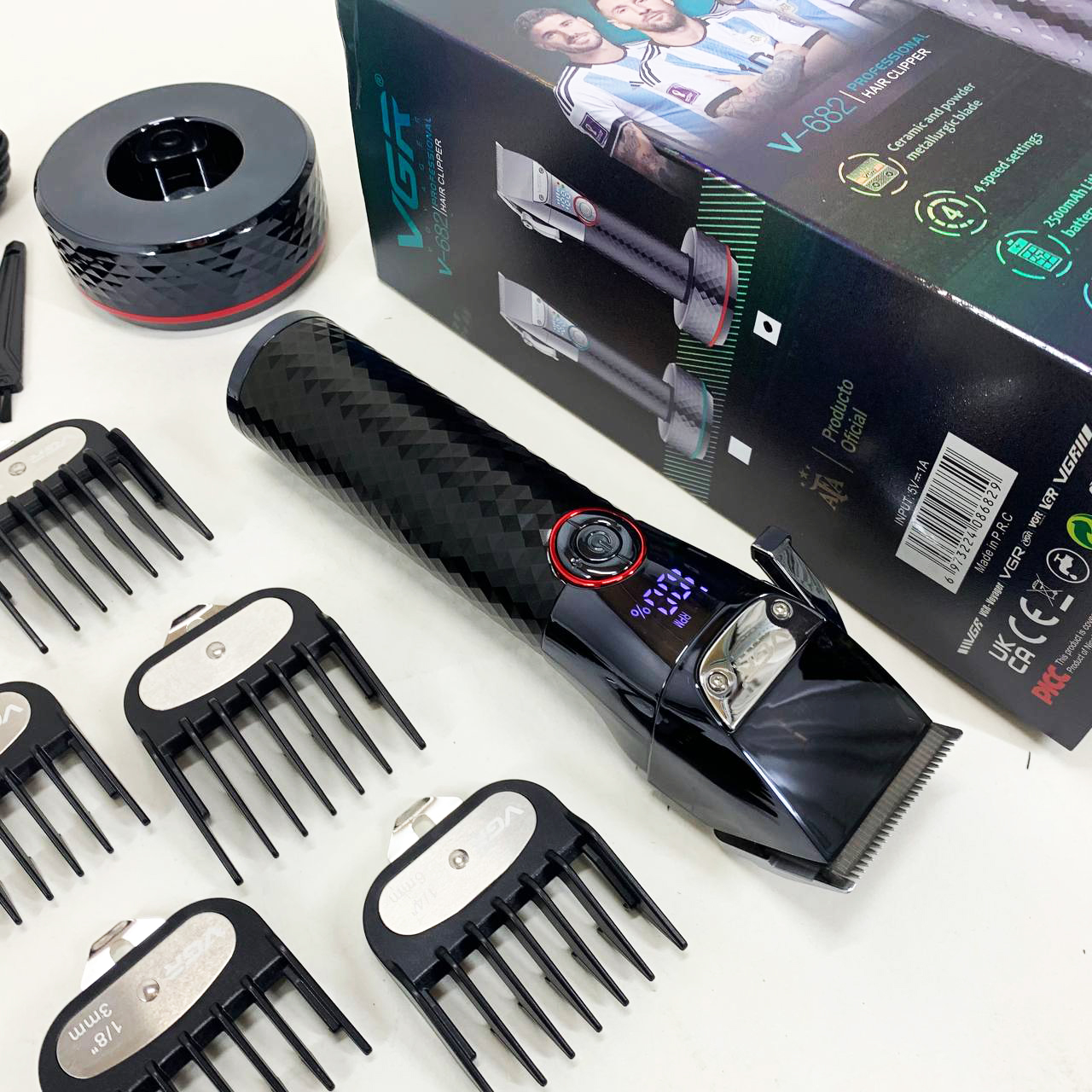 Акумуляторна машинка для стрижки VGR V-682 — до 300 хв, LCD — изображение 14