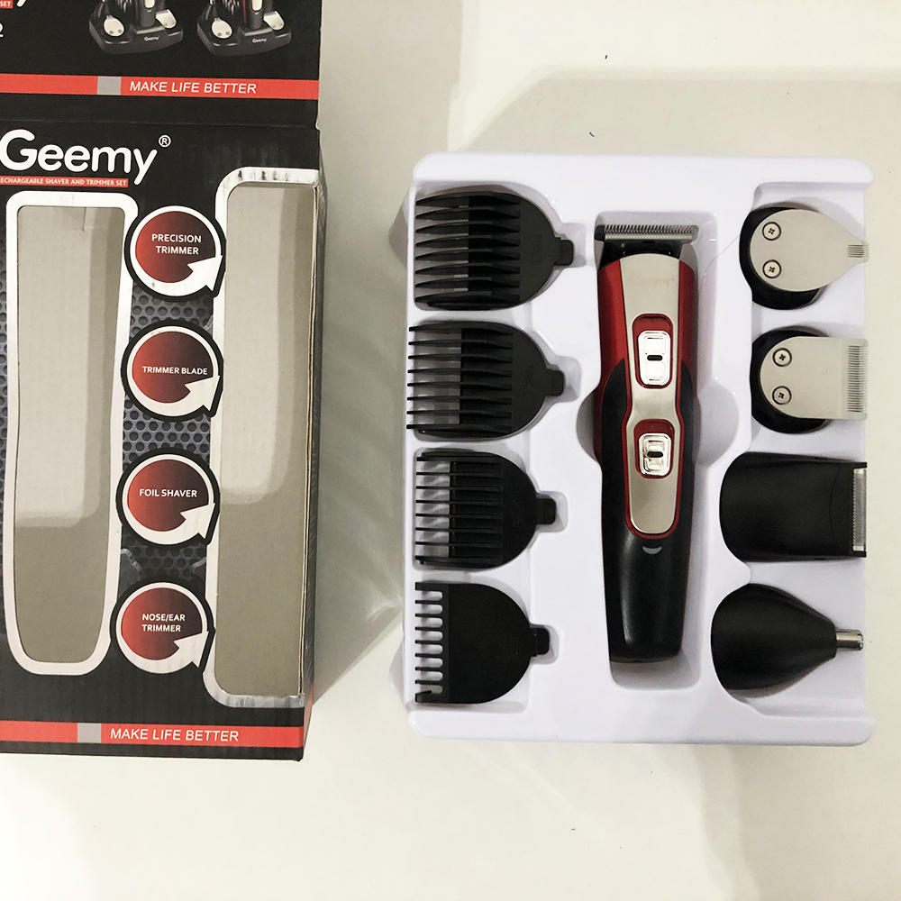 Машинка для стрижки GEMEI GM-592 10в1 — окантовочна, акумуляторна — изображение 19